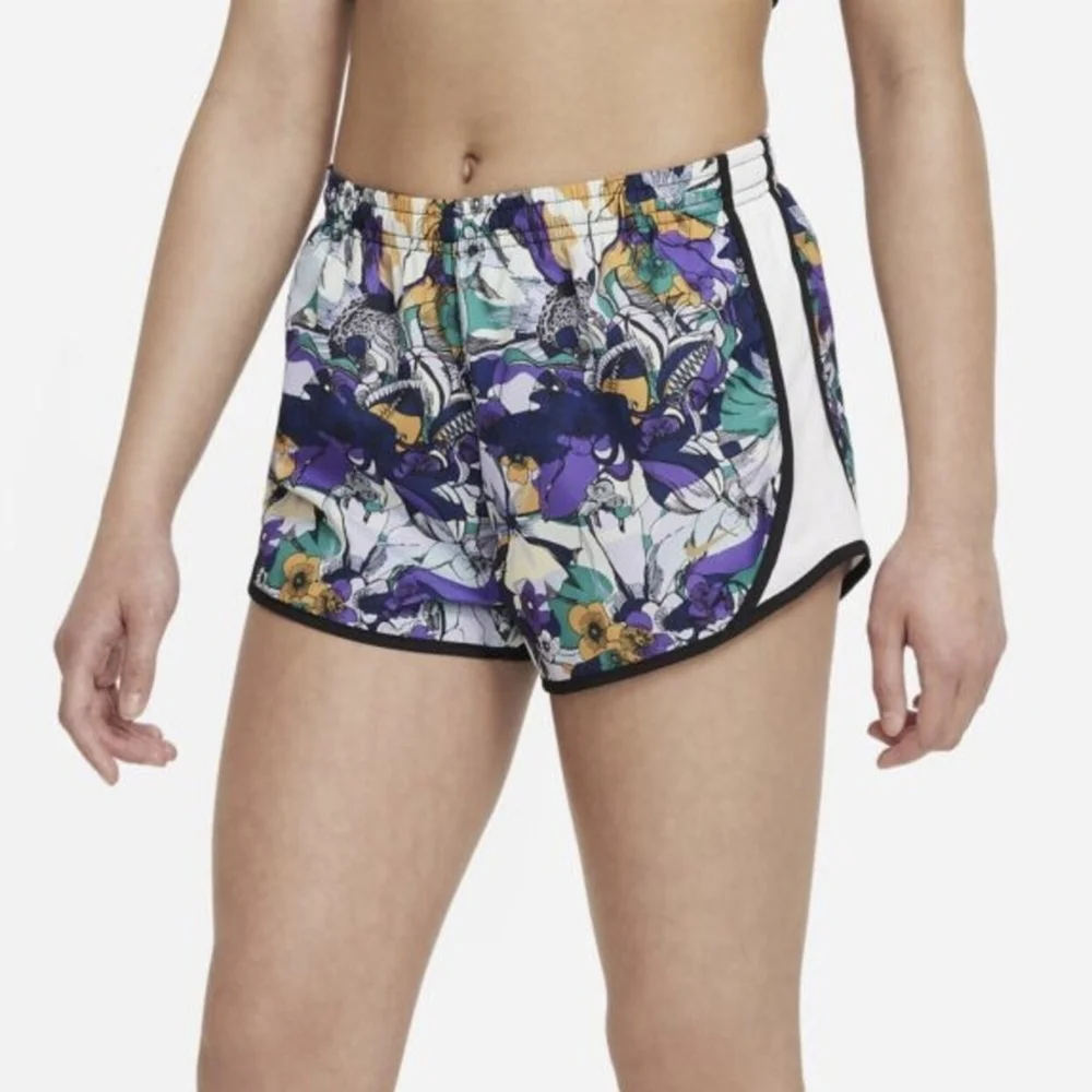 Nike Dri-FIT Tempo Girls Purple Floral Shorts